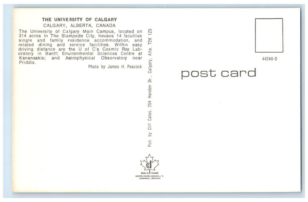 c1950's One of the Buildings in University of Calgary Alberta Canada Postcard