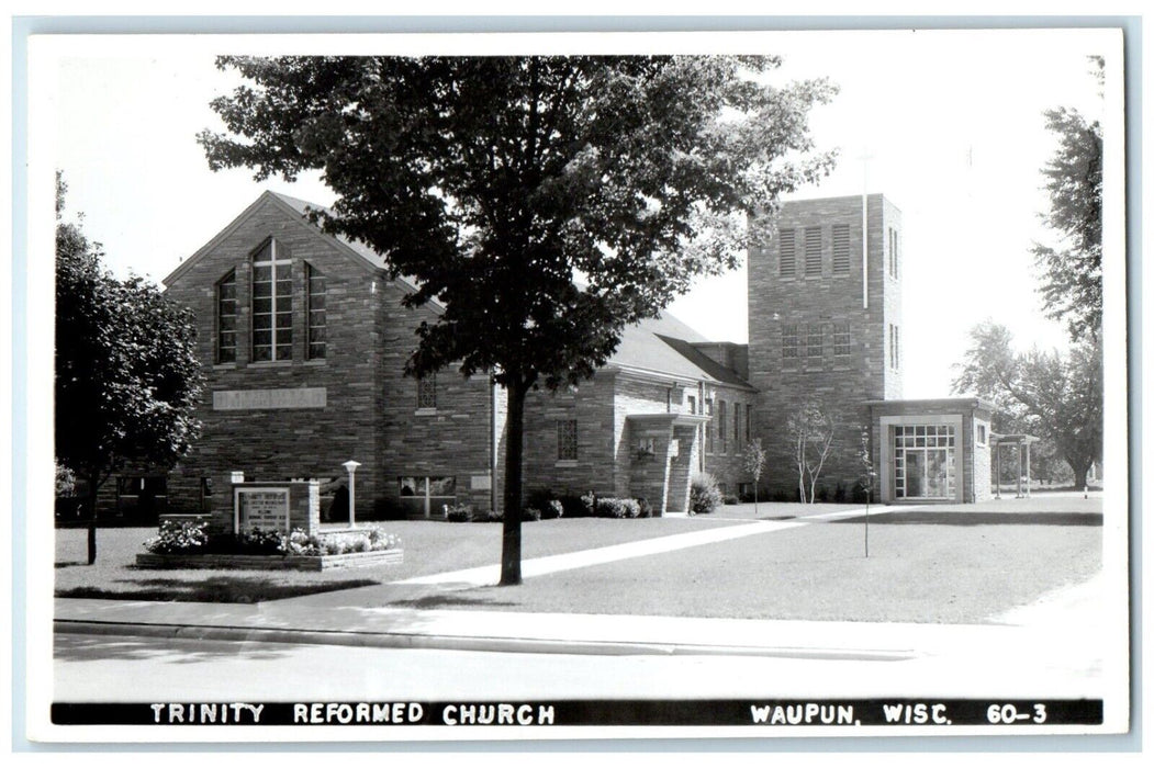 c1910's Trinity Reformed Church Waupun Wisconsin WI RPPC Photo Antique Postcard