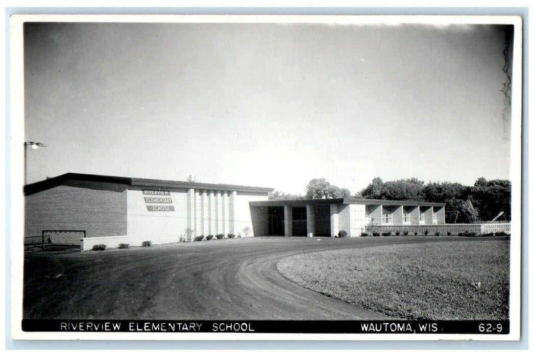 Riverview Elementary School Wautoma Wisconsin WI RPPC Photo Vintage Postcard