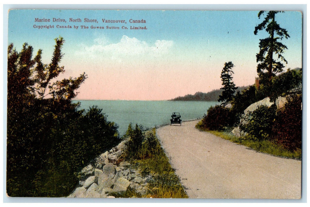 c1910 Marine Drive North Shore Vancouver British Columbia Canada Postcard