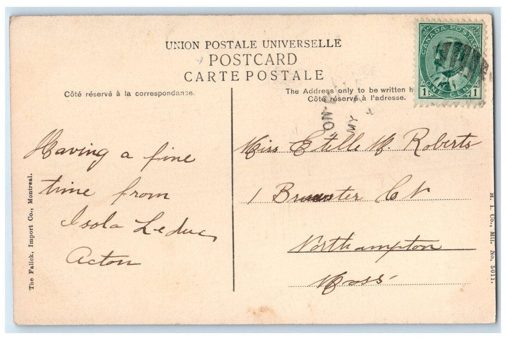 c1910 View of College D'Acton-Vale Quebec Canada Antique Posted Postcard
