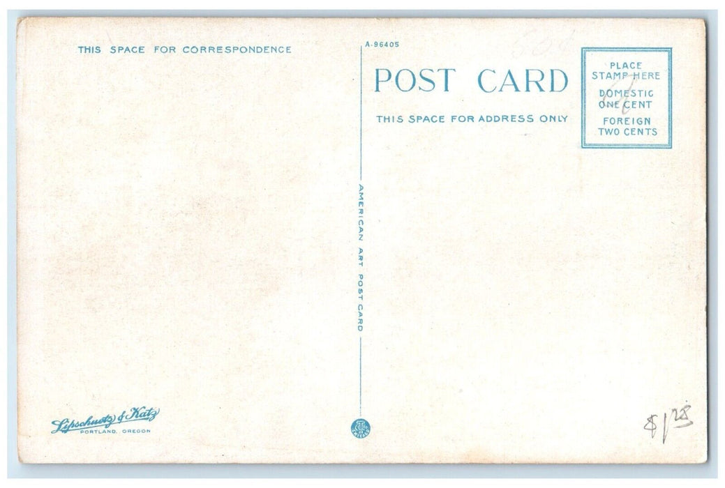 c1920 Lower Columbia River Highway North Prescott Point Oregon Unposted Postcard