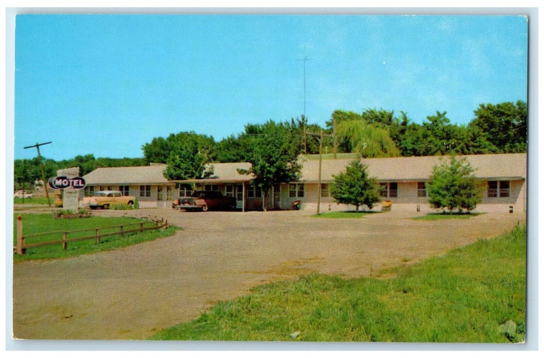 1959 Jo-Mart Motel And Steak House Restaurant Roadside Denison IA Postcard