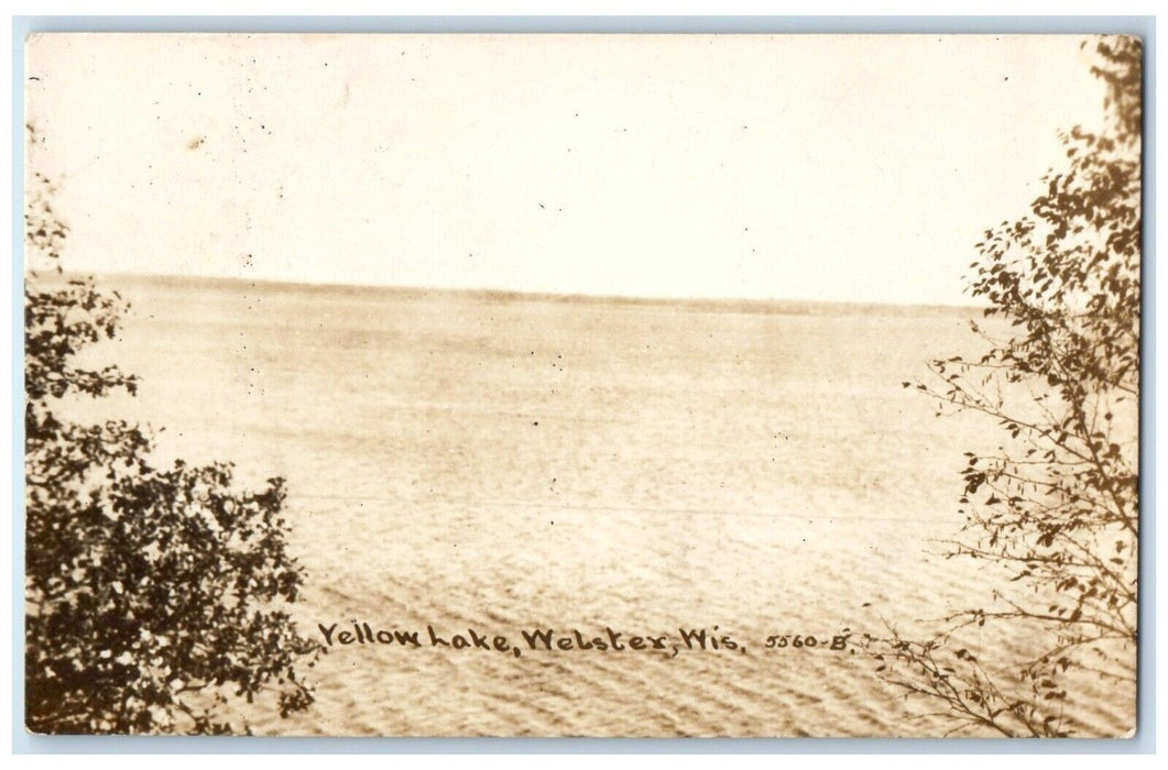 c1910's View Of Yellow Lake Webster Wisconsin WI RPPC Photo Antique Postcard