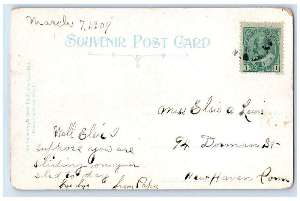 1909 St. John New Brunswick and Harbour Canada Posted Antique Postcard