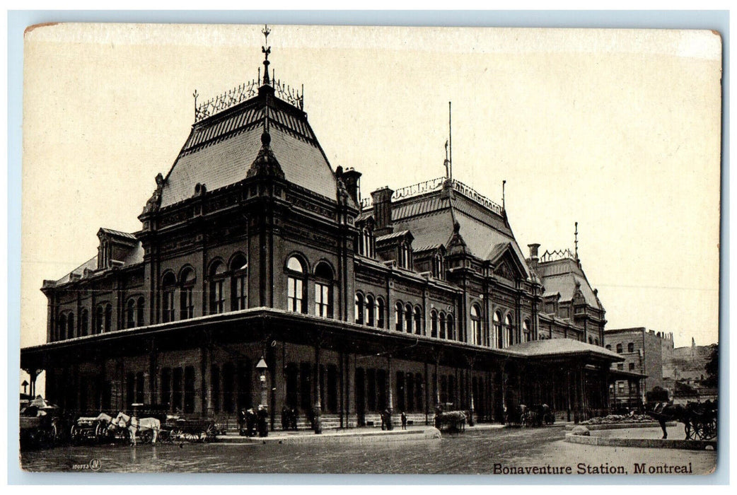 c1910 Bonaventure Station Montreal Ontario Canada Antique Unposted Postcard