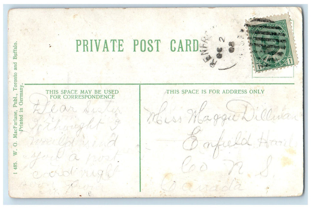 1908 Big John and Party Shooting Lachine Rapids Montreal Quebec Canada Postcard