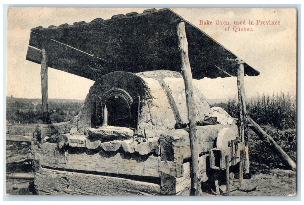 c1910 View of Bake Oven Used in Province of Quebec Canada Antique Postcard