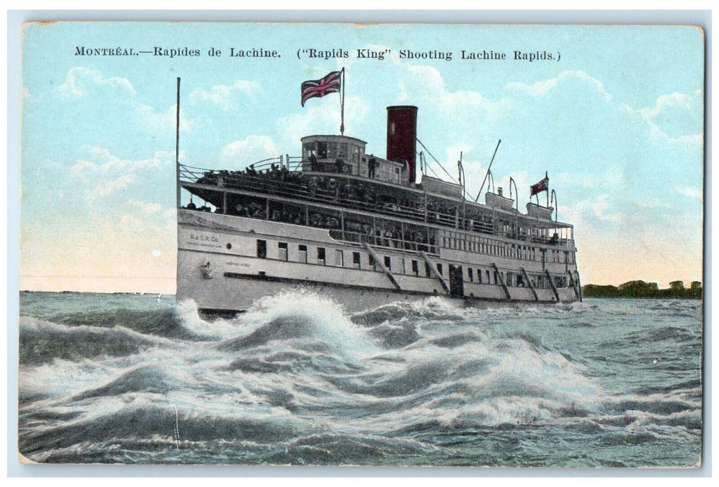 c1910 Rapids Lachine Montreal Quebec Canada Antique Unposted Postcard