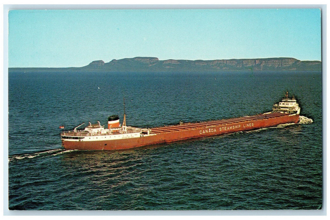 c1960's Sleeping Giant Canada Steamship Lines Port Arthur Canada Postcard