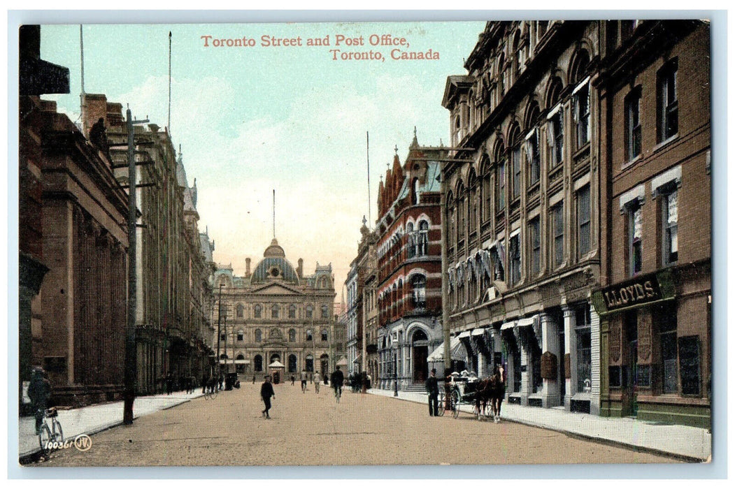 c1910 Toronto Street and Post Office Toronto Ontario Canada Antique Postcard