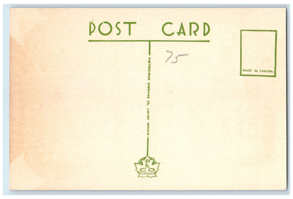 c1950's Post Office Collingwood Ontario Canada Unposted Vintage Postcard