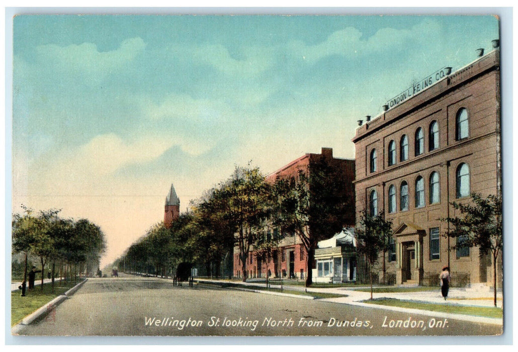 c1910 Wellington Street London Ontario Canada Excelsior Tuck Art Postcard