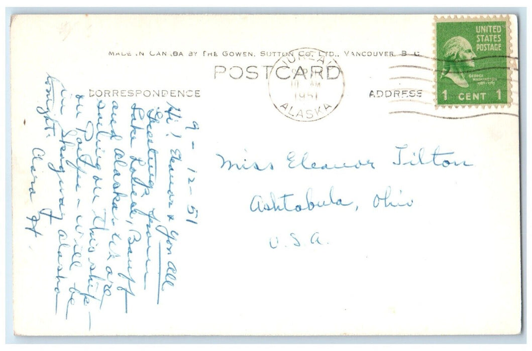 1951 SS Chilcotin Union Steamships LTD Vancouver Canada RPPC Photo Postcard