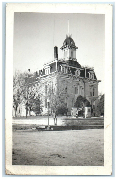 c1930's Chase County Court House Cottonwood Falls Kansas KS RPPC Photo Postcard
