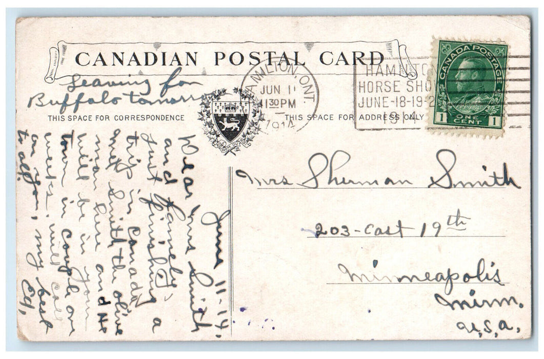 1914 Compliments of King Edward Hotel Toronto Ontario Canada Multiview Postcard