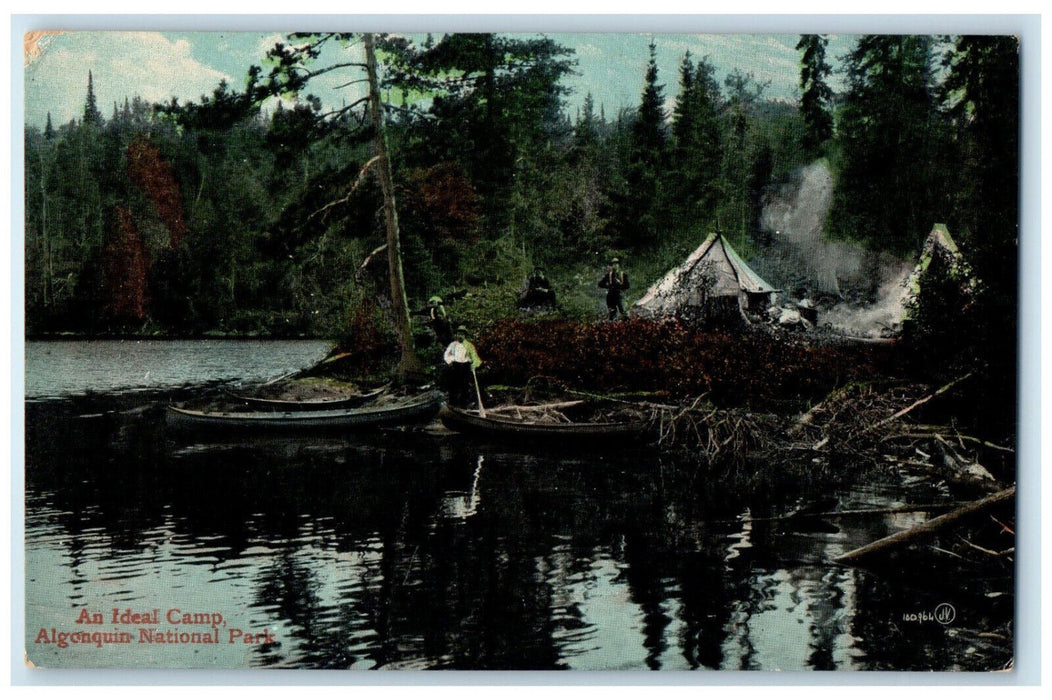 c1905 An Ideal Camp Algonquin National Park Ontario Canada Antique Postcard