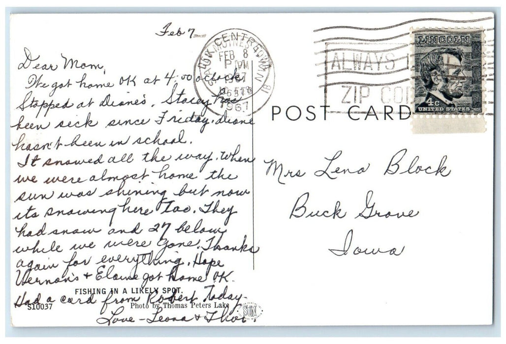 1967 Canoeing Boat Johannsen's Lakeside Resort Sauk Center Minnesota MN Postcard