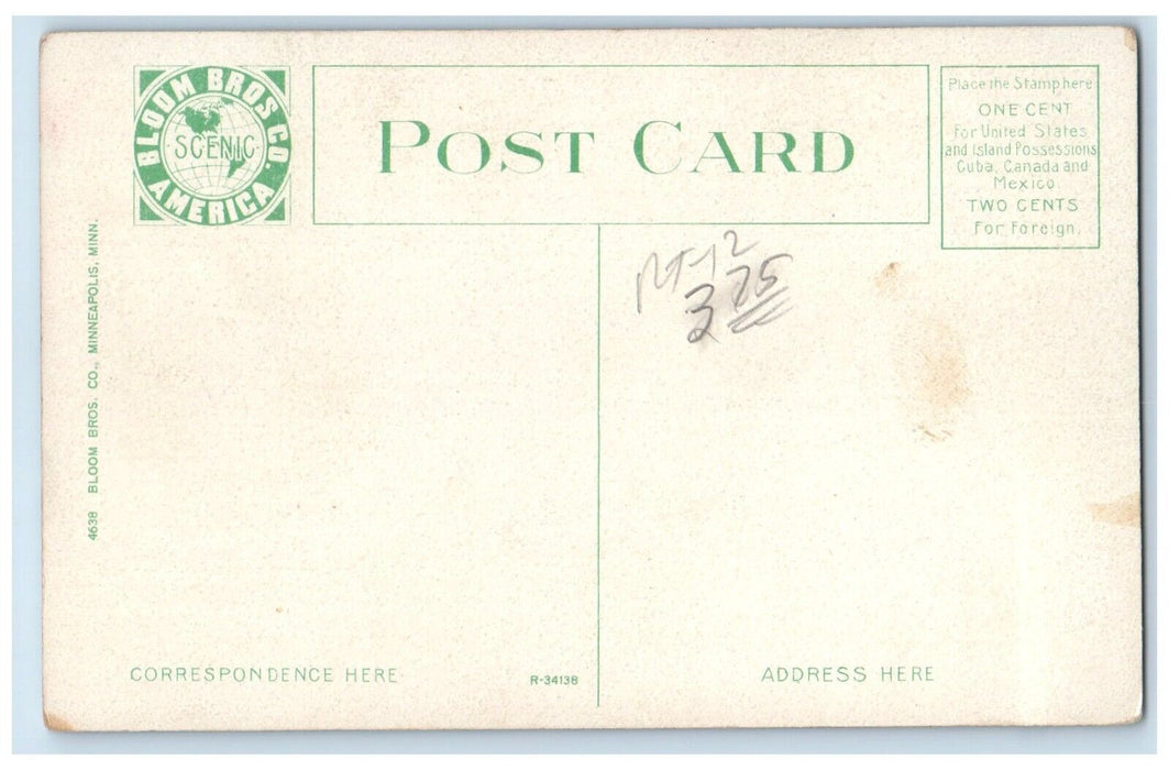 c1910 Auto Truck Central Fire Station Department Rochester Minnesota MN Postcard