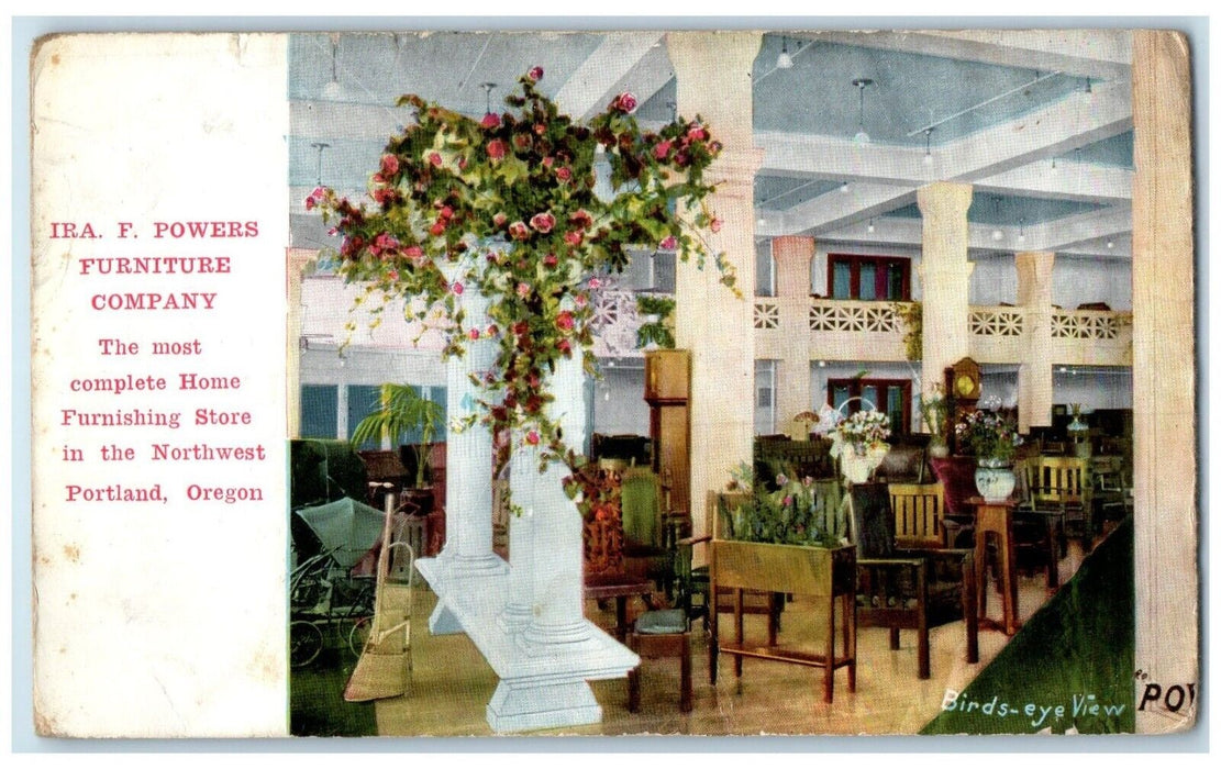 c1940 Ira Powers Furniture Company Portland Oregon Gift Department OR Postcard