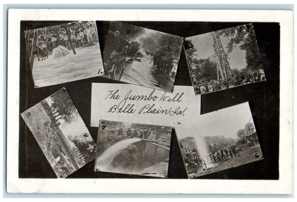 c1910s The Jumbo Will Belle Plains Iowa IA Multiview RPPC Photo Antique Postcard