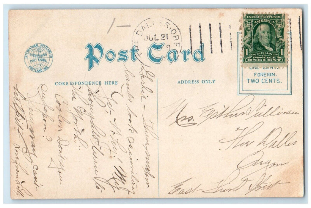 1958 Fifteen Mile Valley Mt. Hood Mountain Exterior Field Dalles Oregon Postcard