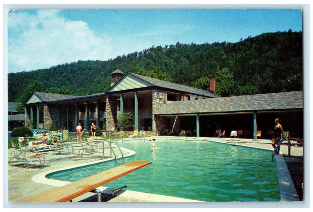 1961 The Riverside Hotel Gatlinburg In The Smokies Tennessee TN Vintage Postcard