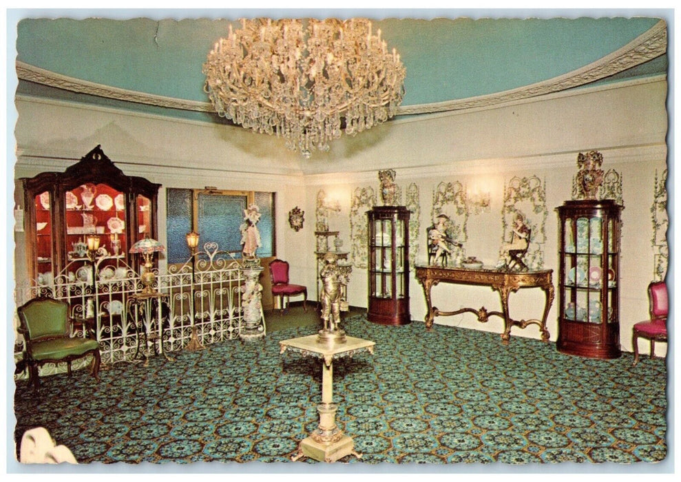1973 The Golden Lantern Restaurant Interior Long Beach California CA Postcard