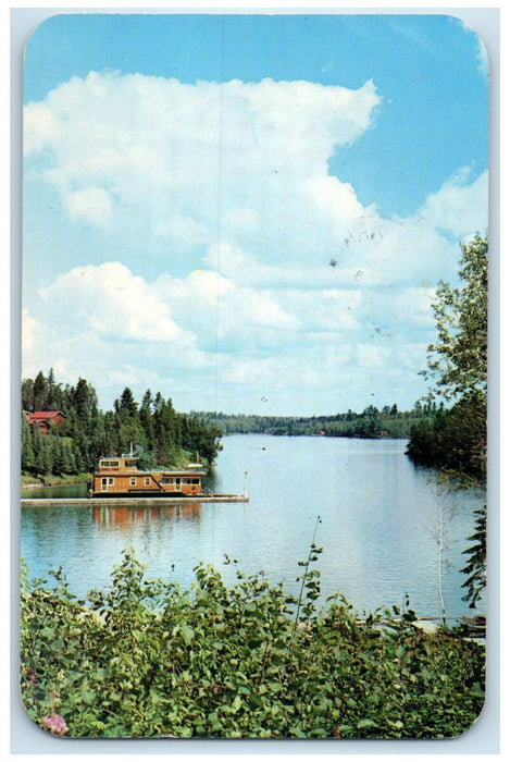 1955 A Scene of Beauty on the Lake of the Woods Kenora Ontario Canada Postcard