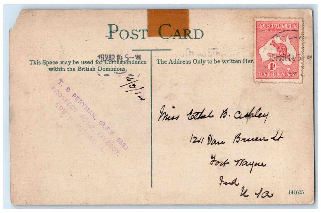 1914 Picnic Parties Port Elliot South Australia Unposted Antique Postcard