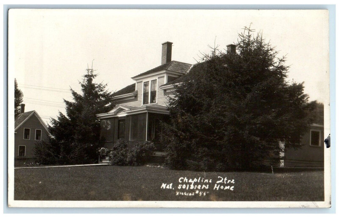 Chaplain's National Soldier's Home Milwaukee Wisconsin WI RPPC Photo Postcard