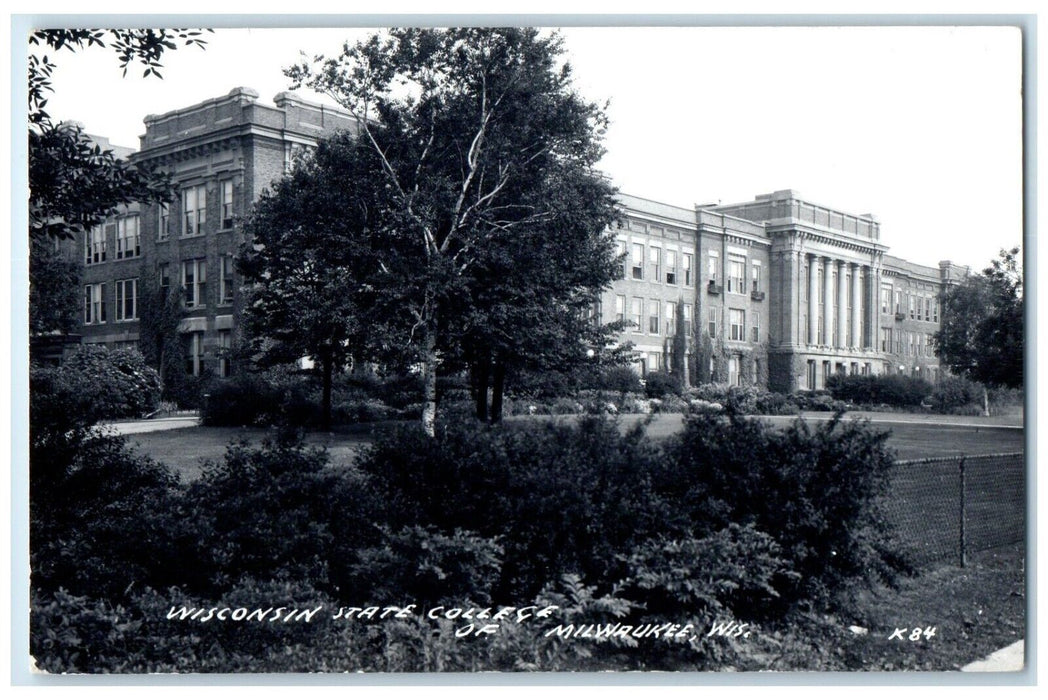 c1950's Wisconsin State College Of Milwaukee Wisconsin WI RPPC Photo Postcard