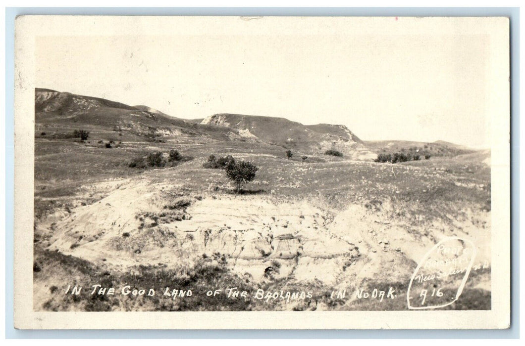 c1910's In The Good Land Of The Badlands In North Dakota ND RPPC Photo Postcard