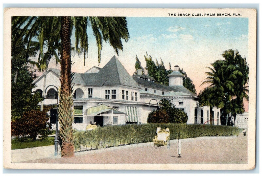 c1920 Exterior View Beach Club Building Palm Beach Florida FL Unposted Postcard