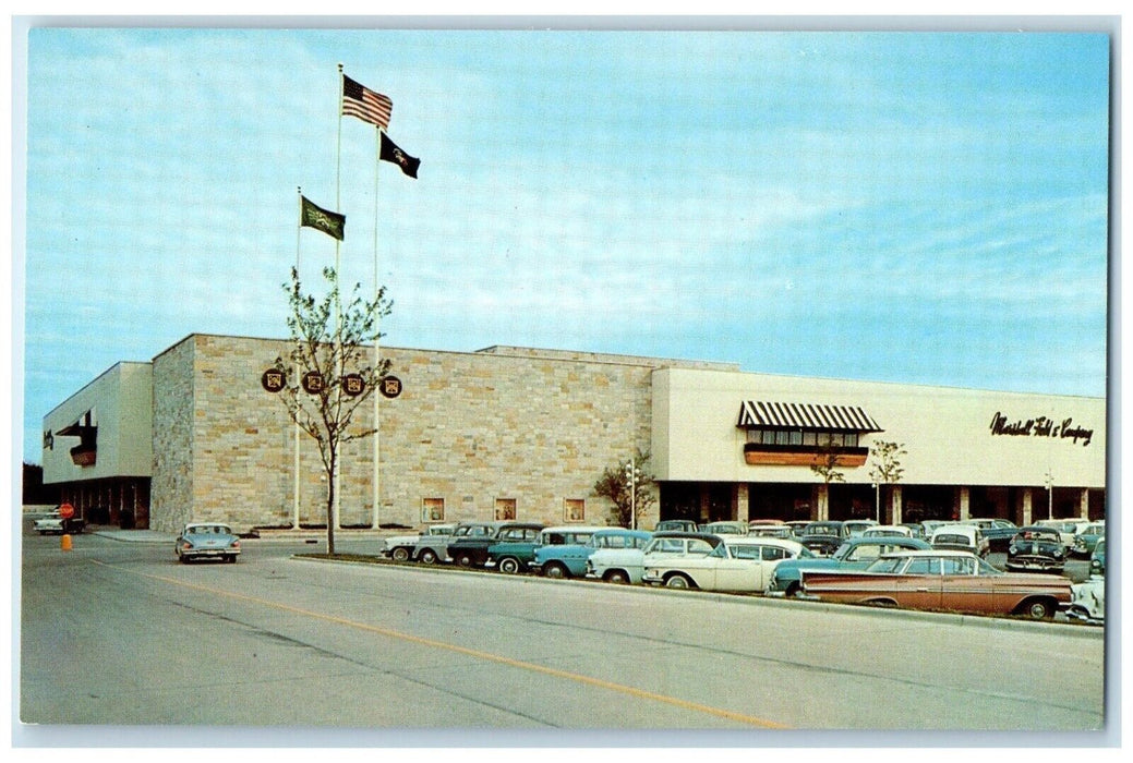 1960 Flags United States Wisconsin Marshall Mayfair Wauwatosa Wisconsin Postcard