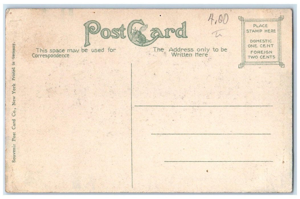 c1910 Madison Street Wall Street Memphis Tennessee TN Vintage Unposted Postcard