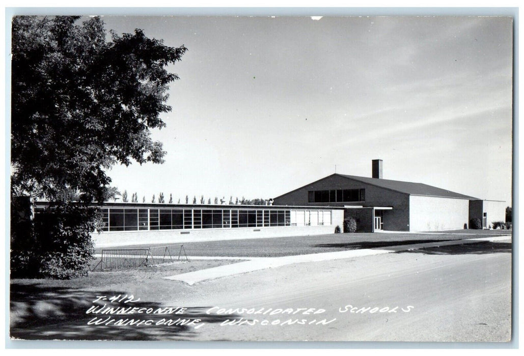 Winneconne Consolidated Schools Winniconne Wisconsin WI RPPC Photo Postcard