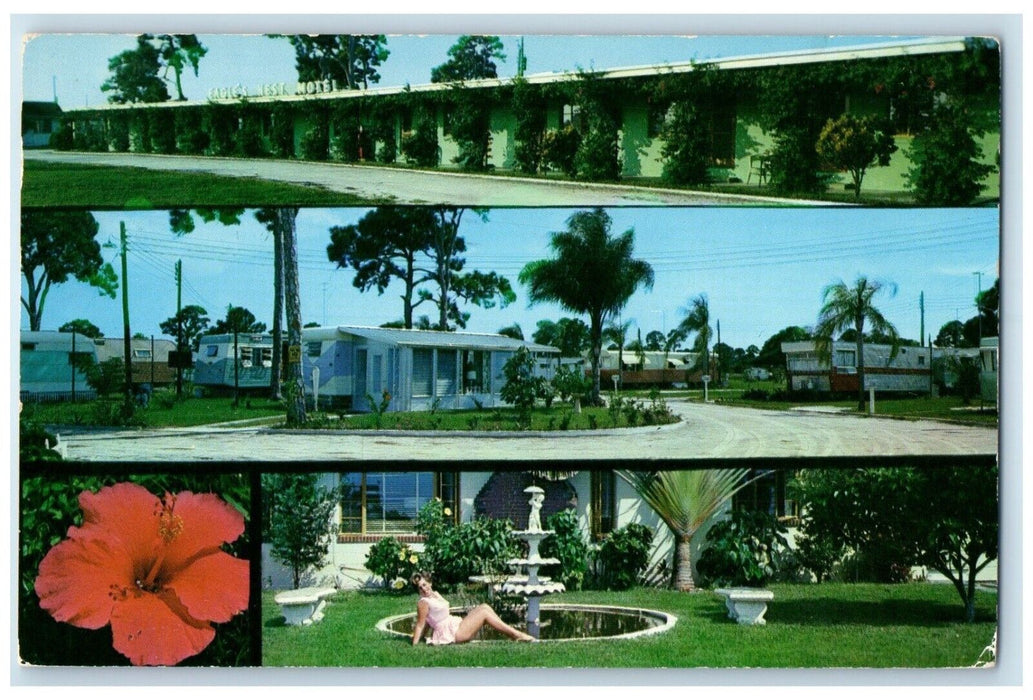 1960 Eagles Nest Motel & Trailer Court St. Petersburg Florida Multiview Postcard