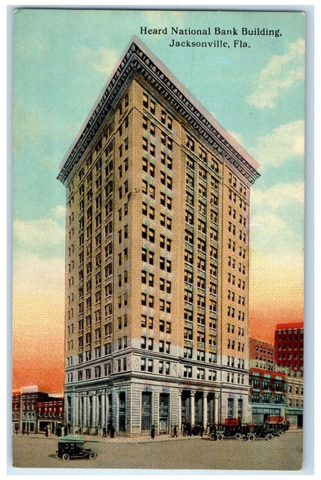 1910 Exterior View Heard National Bank Building Jacksonville Florida FL Postcard