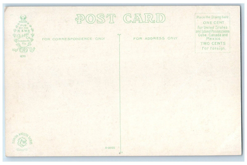 1910 Exterior View Heard National Bank Building Jacksonville Florida FL Postcard