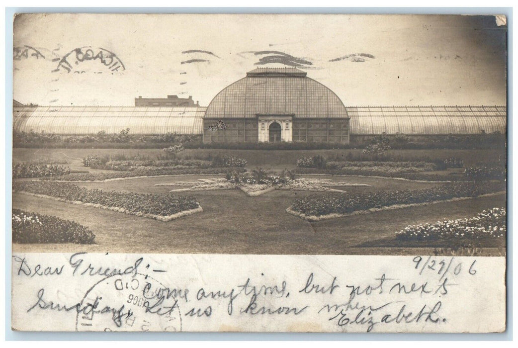 1906 Garfield Park Conservatory Chicago Illinois IL RPPC Photo Antique Postcard