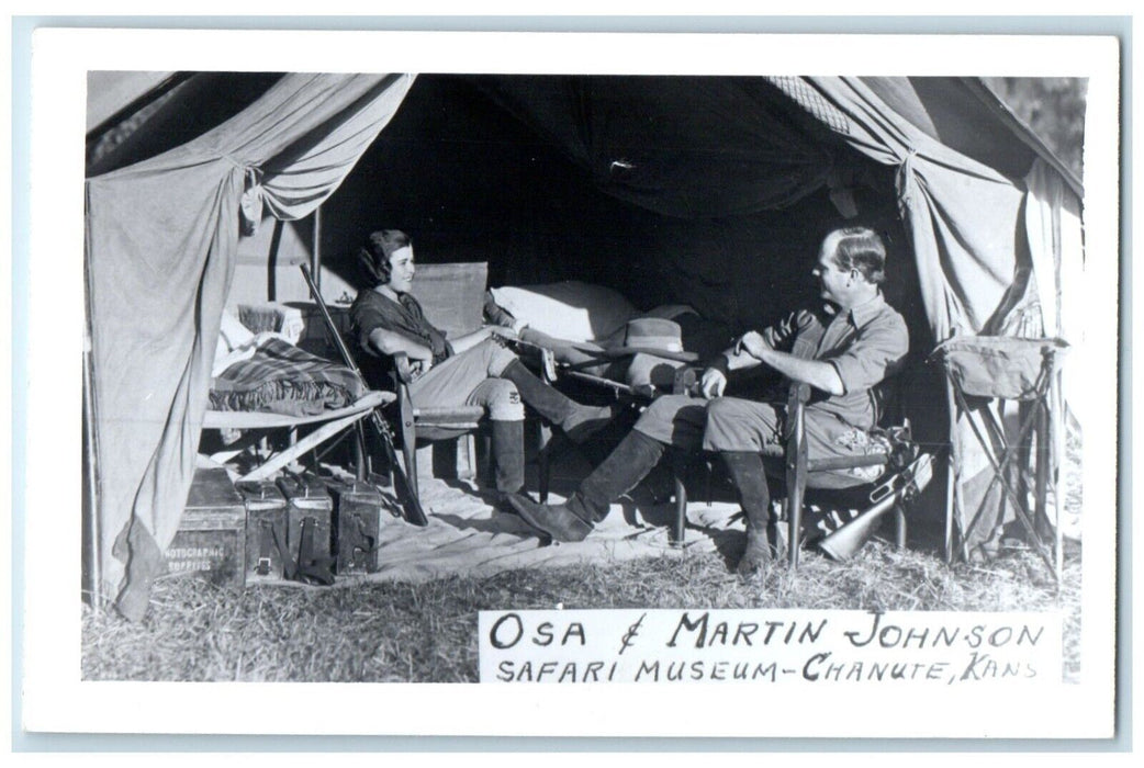 c1950's OSA Martin Johnson Safari Museum Chanute Kansas KS RPPC Photo Postcard