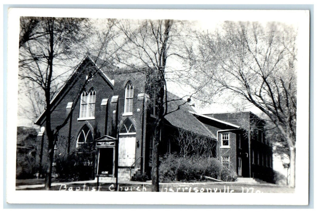 c1950's Baptist Church Harrisonville Missouri MO RPPC Photo Vintage Postcard