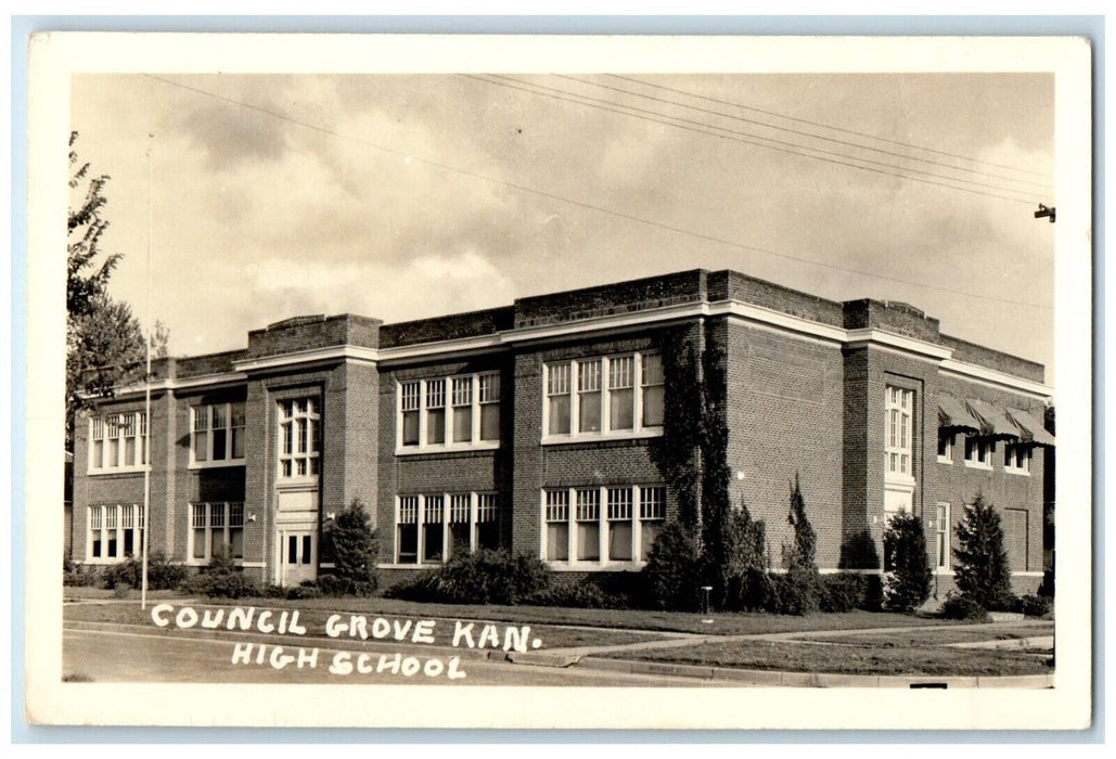 c1940s Council Grove Building Kansas Council Grove Kansas KS RPPC Photo Postcard