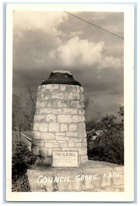 c1930s View Of The Old Bell Council Grove Kansas KS RPPC Photo Vintage Postcard