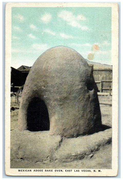 1925 Mexican Adobe Bake Oven East Las Vegas New Mexico Unposted Vintage Postcard