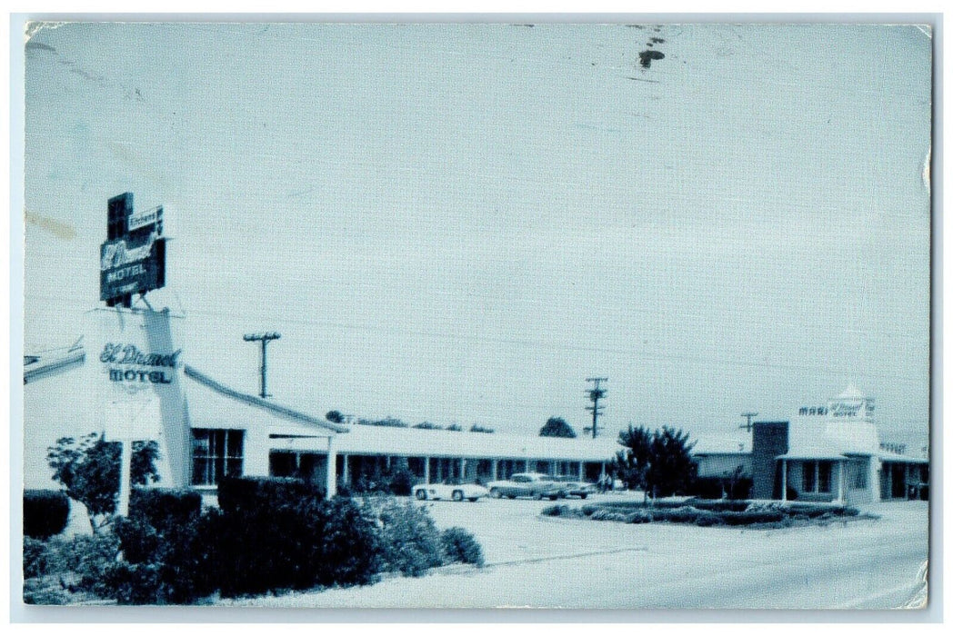 c1960 Exterior El Dranel Motel Building Santa Cruz California CA Posted Postcard