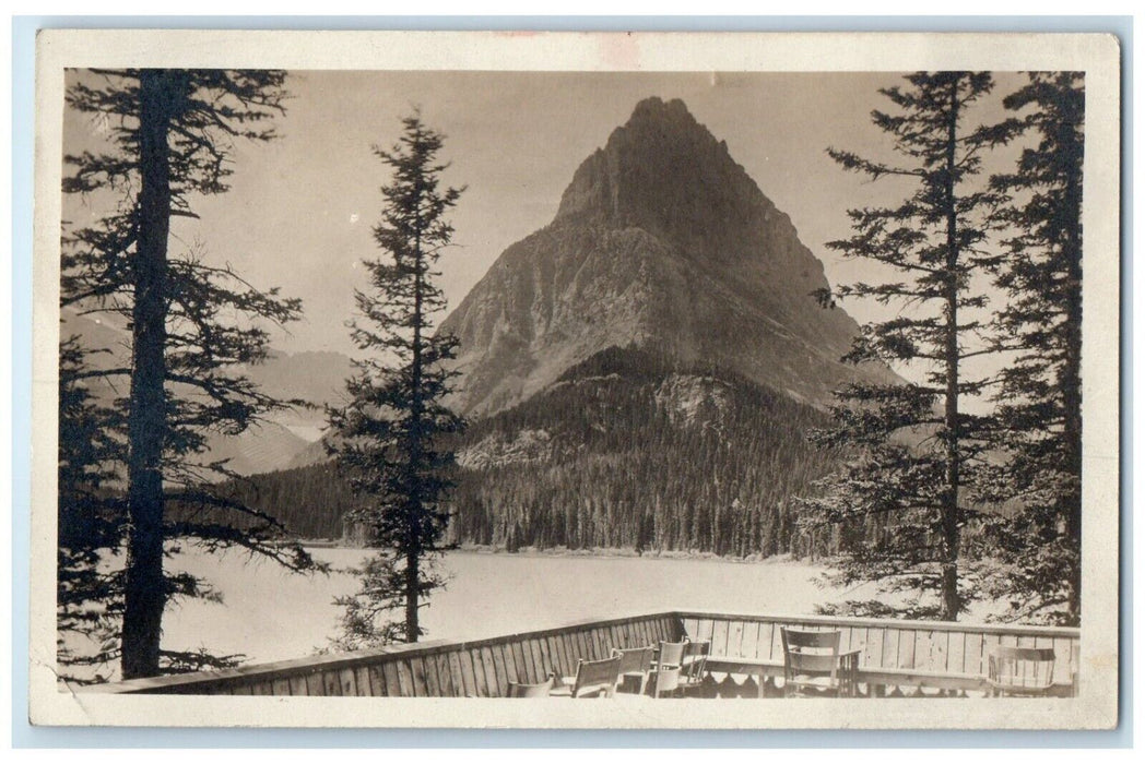 c1910's Grinnll Mt. Glacier National Park Montana MT RPPC Photo Antique Postcard