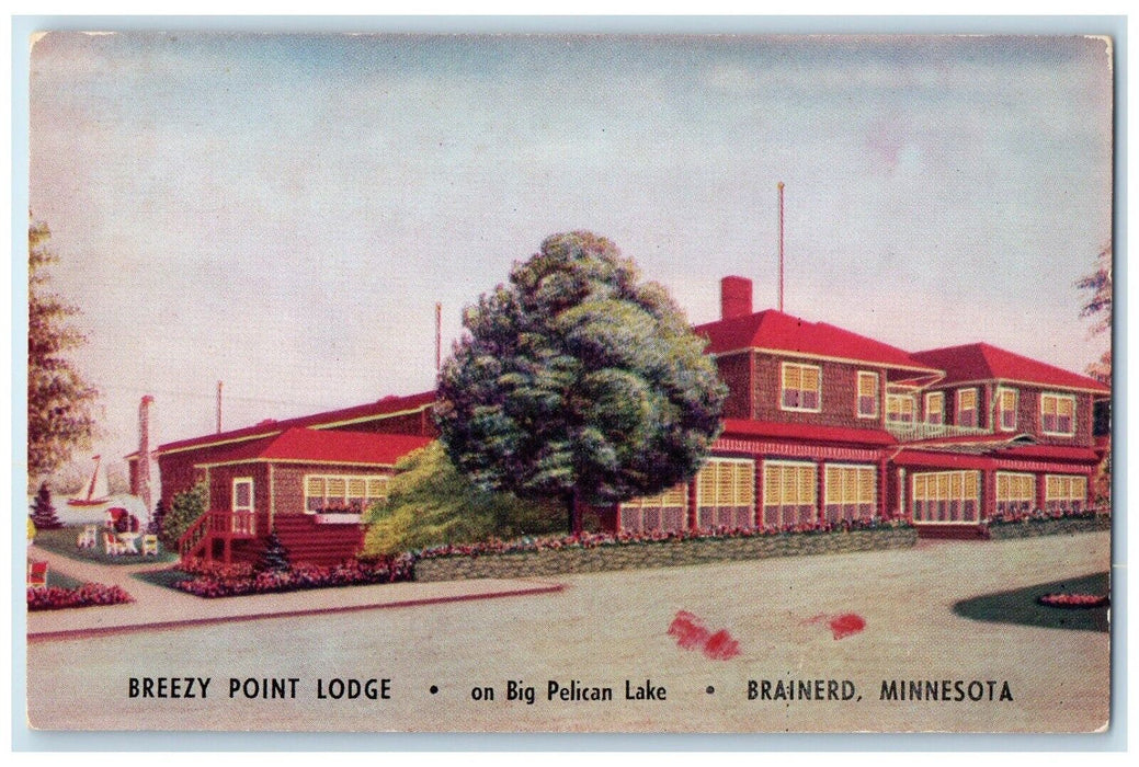 1910 Exterior Breezy Point Lodge Big Pelican Lake Brainerd Minnesota MN Postcard
