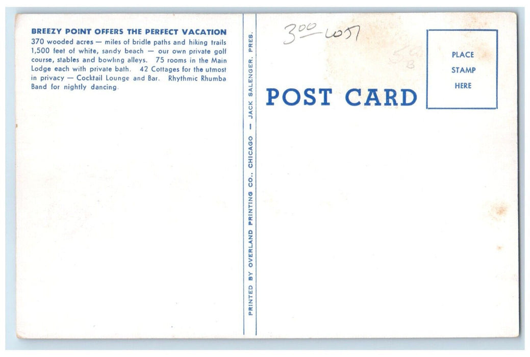 1910 Exterior Breezy Point Lodge Big Pelican Lake Brainerd Minnesota MN Postcard